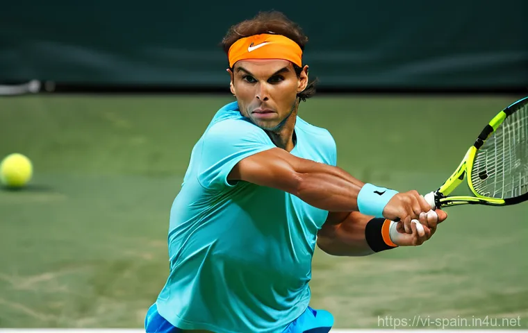 라파엘 나달과 테니스 업적 - **Prompt: A heartwarming scene featuring Rafael Nadal at the Rafa Nadal Academy, mentoring young asp...